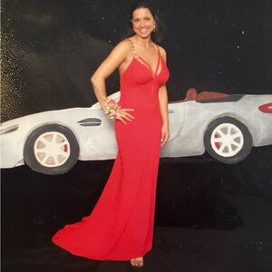 Hot Pink Jeweled Formal/Prom dress w/matching earrings!